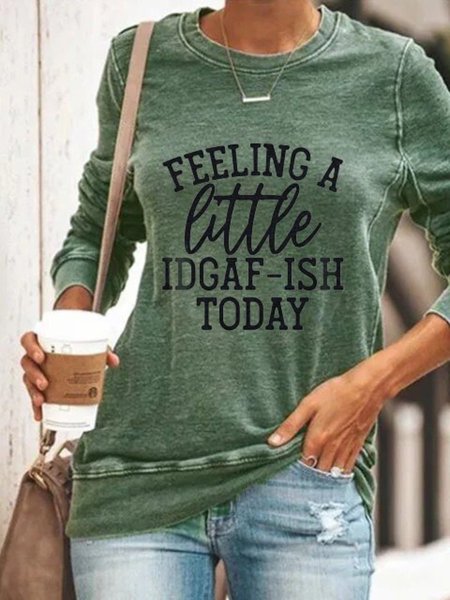 Cotton Long Sleeve Shirts & Tops, Green, Hoodies & Sweatshirts