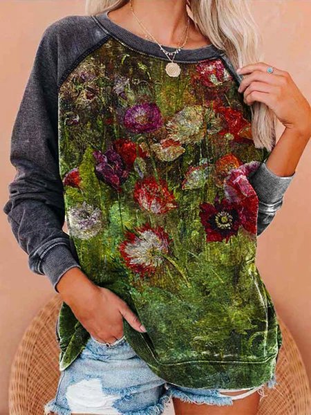 Holiday Cotton Long Sleeve Tops, Black, Long sleeve tops