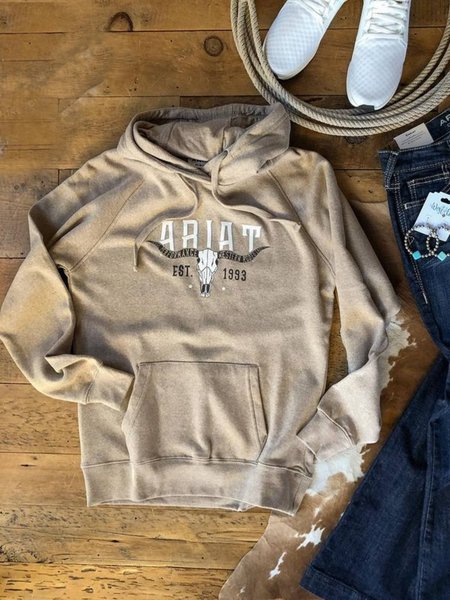 Cotton Casual Hoodie Sweatshirts, Beige, Sweatshirts & Hoodies