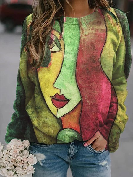 Long Sleeve Casual Shirts & Tops, Image color, Hoodies & Sweatshirts