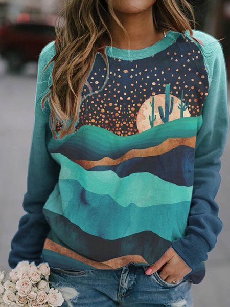 Green cactus Print Casual Vintage Long Sleeve Sweatshirt, Blue, Sweatshirts & Hoodies
Green cactus Print Casual Vintage Long Sleeve Sweatshirt, Blue, Sweatshirts & Hoodies