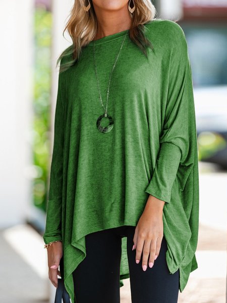 Top Casuale Pipistrello Manica T-shirt Casuale Solido Asimmetrico, Verde, Blouses & Shirts
Top Casuale Pipistrello Manica T-shirt Casuale Solido Asimmetrico, Verde, Blouses & Shirts
