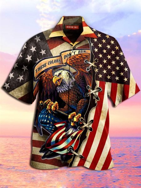 Cotton-Blend Animal Shirts & Tops, Black, Men's Floral shirt