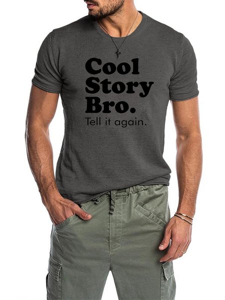 COOL STORY BRO Men's T-shirt, Deep gray, T-shirts