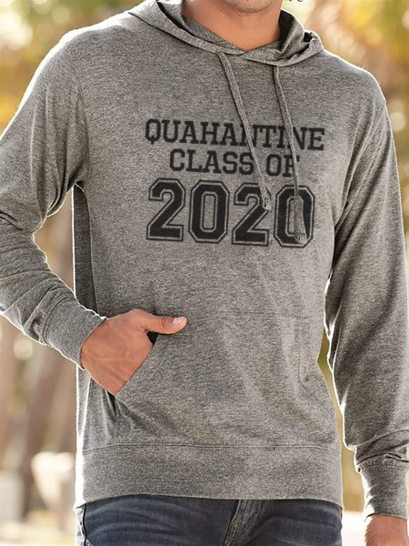 Gray Printed Hoodie Sports Cotton Men's Fashion Print Sweatshirt, Men