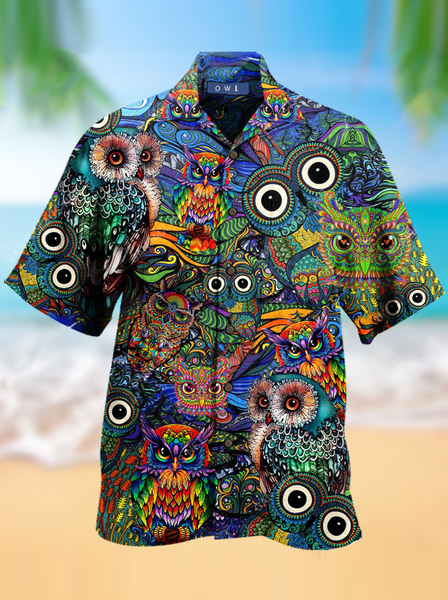 Casual Shirt Collar Shirts, Blue, Men's Floral shirt