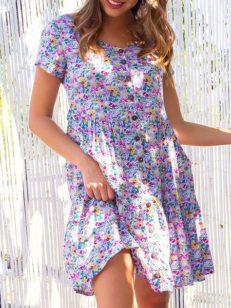 Casual Floral-Print V-Neck Short Sleeve Weaving Dress, As picture, Casual Dresses
Casual Floral-Print V-Neck Short Sleeve Weaving Dress, As picture, Casual Dresses