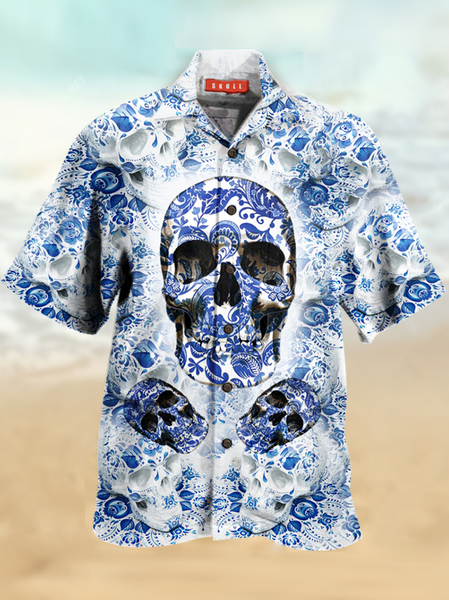 Printed Casual Shirts & Tops, Blue, Men's Floral shirt