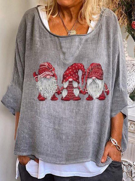 Gray Casual Cotton Shirts & Tops, Hoodies & Sweatshirts