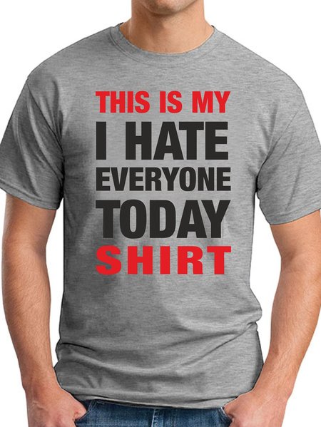 This Is My I Hate Everyone Today Men's T-shirt, Light gray, T-shirts