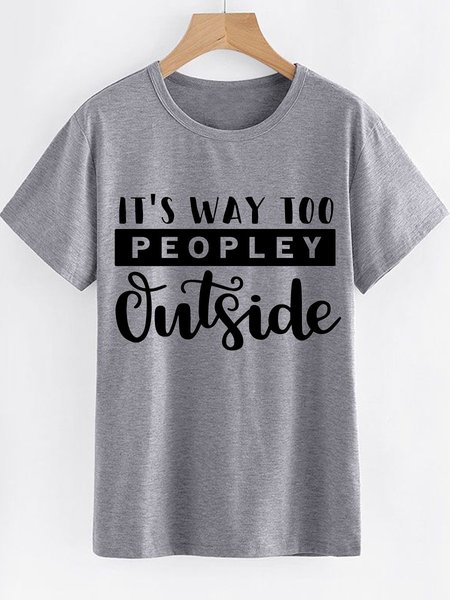 IT'S WAY TOO PEOPLEY OUTSIDE Woman Shift Short Sleeve Cotton-Blend Shirts & Tops, Gray, T-shirts
IT'S WAY TOO PEOPLEY OUTSIDE Woman Shift Short Sleeve Cotton-Blend Shirts & Tops, Gray, T-shirts