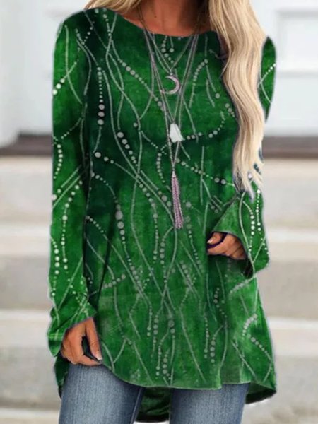Casuale Girocollo Maniche Lunghe Astratto Camicie & Top, Verde, Blouses & Shirts
Casuale Girocollo Maniche Lunghe Astratto Camicie & Top, Verde, Blouses & Shirts