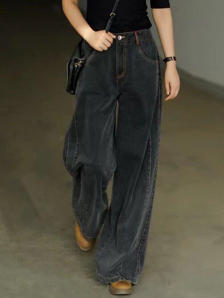 Vintage Solid Pants, Black gray, Pants 
Vintage Solid Pants, Black gray, Pants