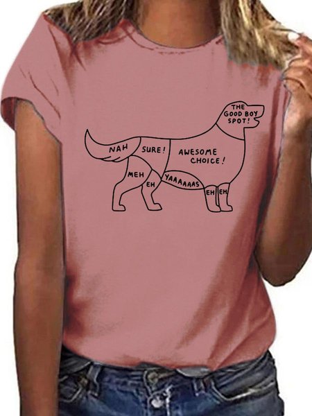 Dog Petting Guide Graphic Round Neck Short Sleeve Tee, Brick red, T-shirts
Dog Petting Guide Graphic Round Neck Short Sleeve Tee, Brick red, T-shirts