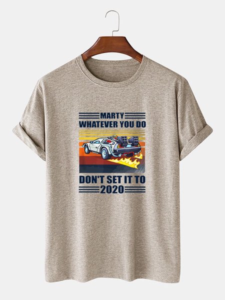 Short Sleeve Crew Neck Holiday Tee Shift Shirts & Tops, Light khaki, T-shirts
