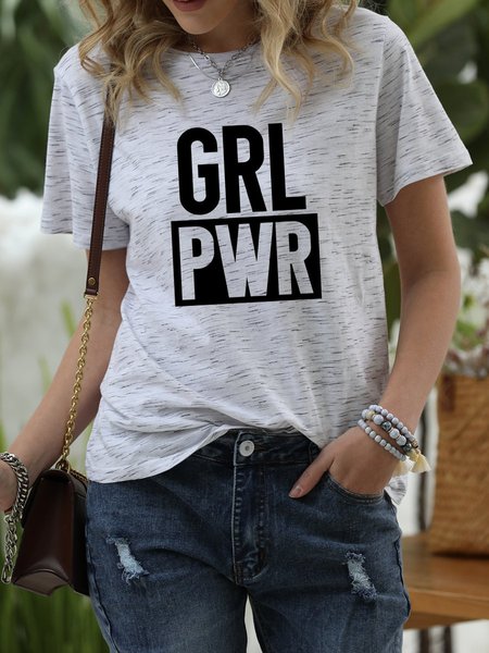 Girl Power T-shirt, Light gray, T-shirts