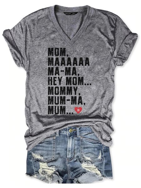 Hey Mom Tee, Gray, Tees & T-shirts