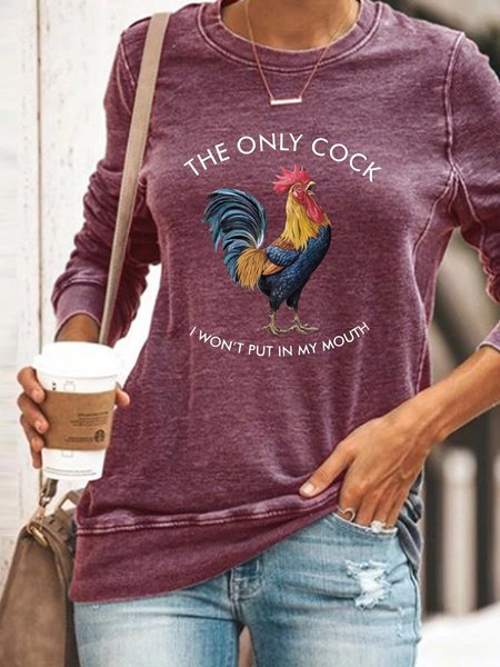 Chicken The Only Cock Women's Sweatshirt, Purple red, Hoodies&Sweatshirts