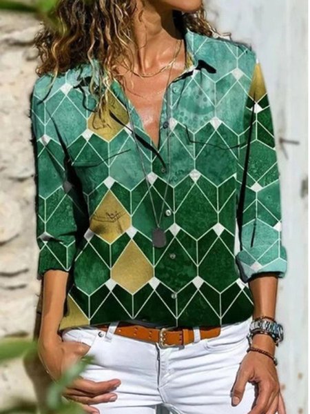 Scollo a V Maniche Lunghe Stampato Floreale All'aperto Top, Verde, Blouses & Shirts
Scollo a V Maniche Lunghe Stampato Floreale All'aperto Top, Verde, Blouses & Shirts