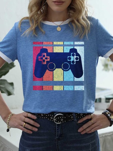 Gaming Women's T-shirt, Blue, T-shirts