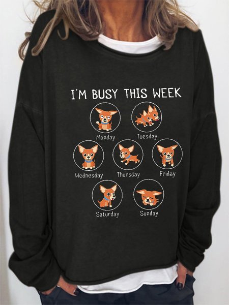 I Am Busy This Week Chihuahua Puppy Graphic Sweatshirt, Black, Hoodies&Sweatshirts
I Am Busy This Week Chihuahua Puppy Graphic Sweatshirt, Black, Hoodies&Sweatshirts