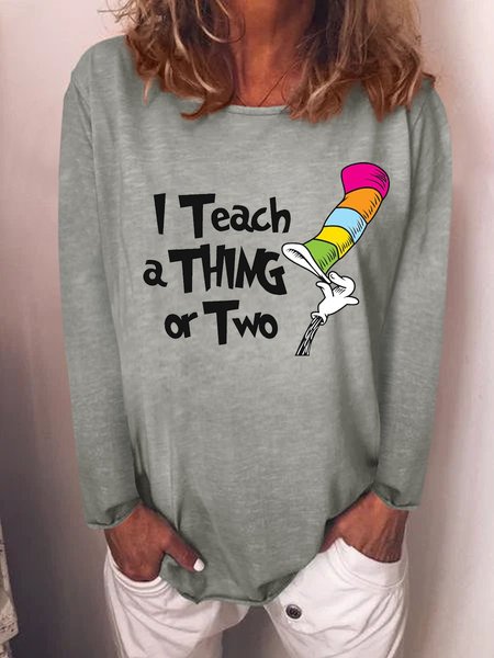 I Teach A Thing Or Two Casual Crew Neck Woman's Shirts & Tops, Gray, T-shirts
I Teach A Thing Or Two Casual Crew Neck Woman's Shirts & Tops, Gray, T-shirts