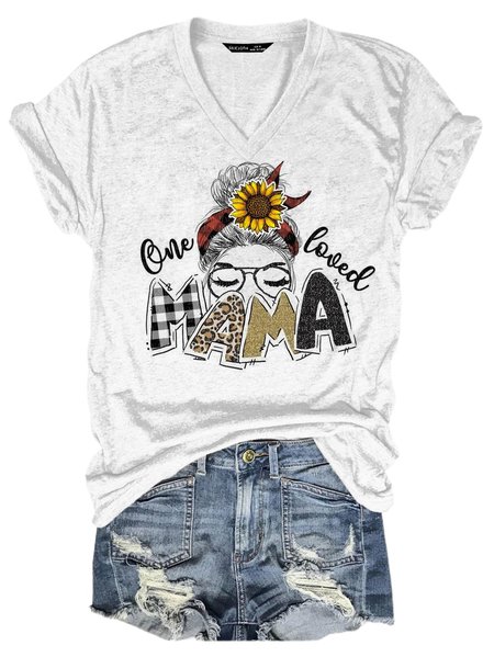 MAMA Short Sleeve Shirt & Top, White, T-shirts
