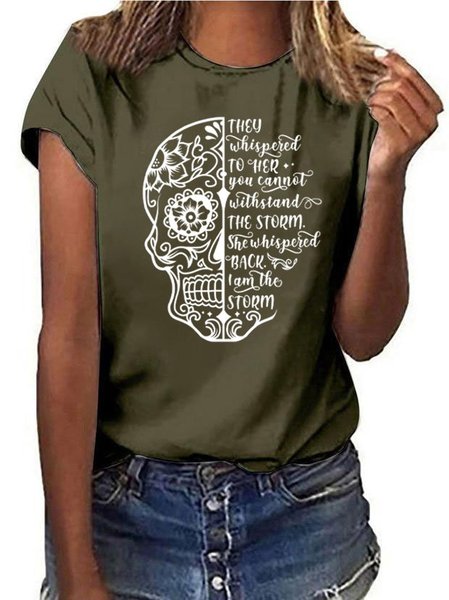 They Whispered You Cannot Withstand the Storm Tee, Army green, Auto-Clearance