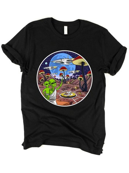 Simple Crew Neck Shirts & Tops, Black, Men's t-shirts