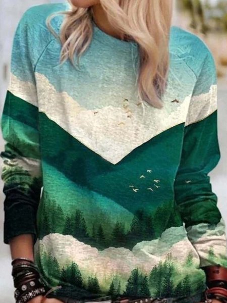 Girocollo Superiore Geometrico Maniche Lunghe Stampato Misto Cotone, Green, Hoodies & Sweatshirts
Girocollo Superiore Geometrico Maniche Lunghe Stampato Misto Cotone, Green, Hoodies & Sweatshirts