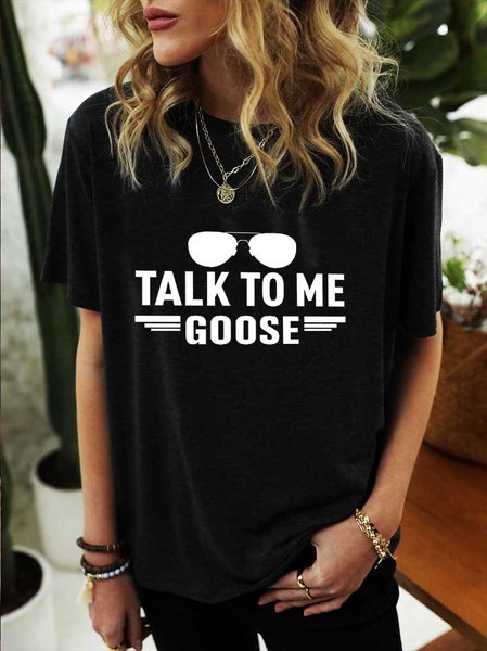 Talk To Me Goose Shirt, Black, T-shirts