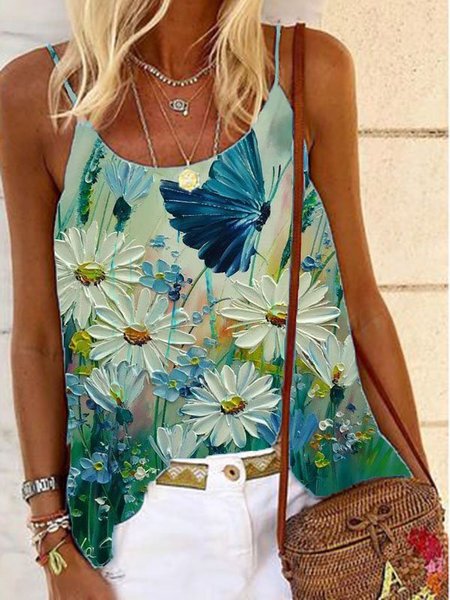 Women's Summer Floral-print Sleeveless Spaghetti Strap Casual Tank Tops, Multicolor, Tank Top
Women's Summer Floral-print Sleeveless Spaghetti Strap Casual Tank Tops, Multicolor, Tank Top
