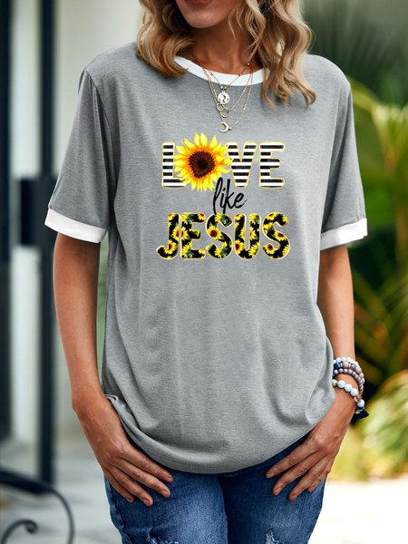 Love Jesus Women's T-Shirt, Grey, T-shirts