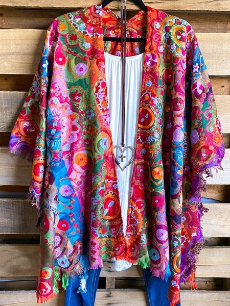 Vintage Geometrico Stampata Floreale Mezza Manica Casuale Cardigan, Multicolore, Coats & Jackets
Vintage Geometrico Stampata Floreale Mezza Manica Casuale Cardigan, Multicolore, Coats & Jackets