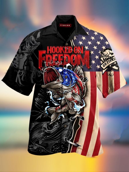 Shirt Collar Casual Shirts & Tops, Black, Shirts