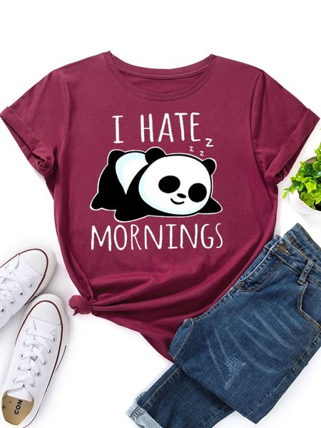 I Hate Mornings Women's T-Shirt, Red wine, T-shirts