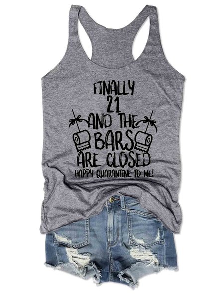 Finally 21 And The Bars Are Closed Happy Quarantine To Me Tank Top, Gray, Tank Tops
Finally 21 And The Bars Are Closed Happy Quarantine To Me Tank Top, Gray, Tank Tops