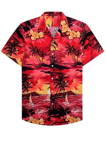 Men's Hawaiian Aloha Shirt Short Sleeve Tropical Floral Print Button Down Shirt, Red, Men's Floral shirt
Men's Hawaiian Aloha Shirt Short Sleeve Tropical Floral Print Button Down Shirt, Red, Men's Floral shirt