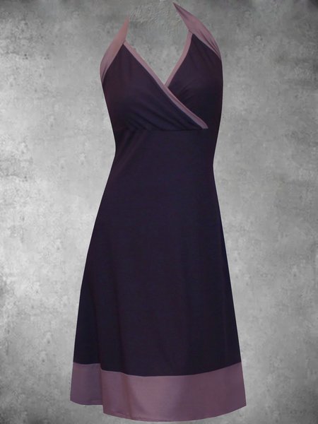 Casual Sleeveless Plus Size Dress, Light purple, Auto-Clearance