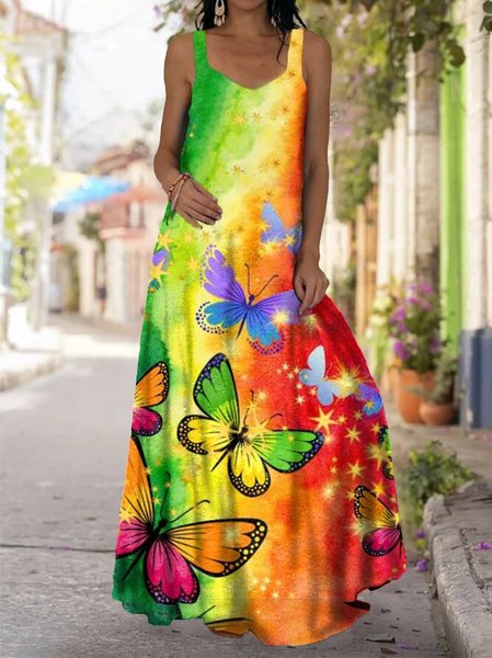 Tie-dye printed suspender casual and floor-length dress, Orange, Casual Dresses
Tie-dye printed suspender casual and floor-length dress, Orange, Casual Dresses