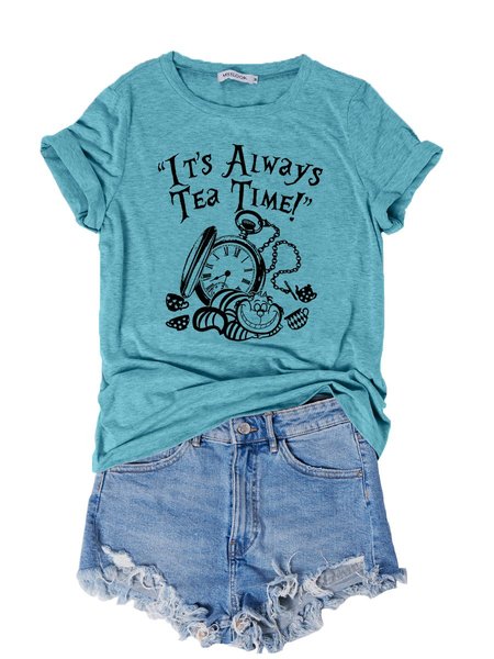 It's Always Tea Time Tee, Green, T-shirts