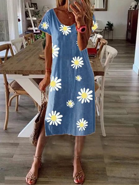 New Women Chic Plus Size Vintage Boho Hippie Daisy V Neck Short Sleeve Dresses, Blue, Dresses
New Women Chic Plus Size Vintage Boho Hippie Daisy V Neck Short Sleeve Dresses, Blue, Dresses