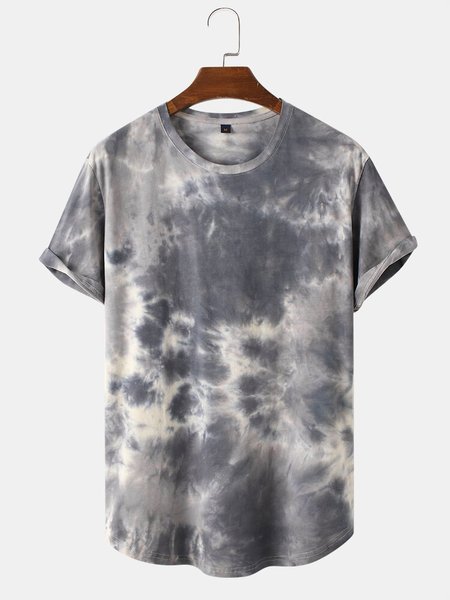Mens Cotton Tie Dye Print Round Neck Street Short Sleeve T-Shirts, Gray, Men's t-shirts
Mens Cotton Tie Dye Print Round Neck Street Short Sleeve T-Shirts, Gray, Men's t-shirts