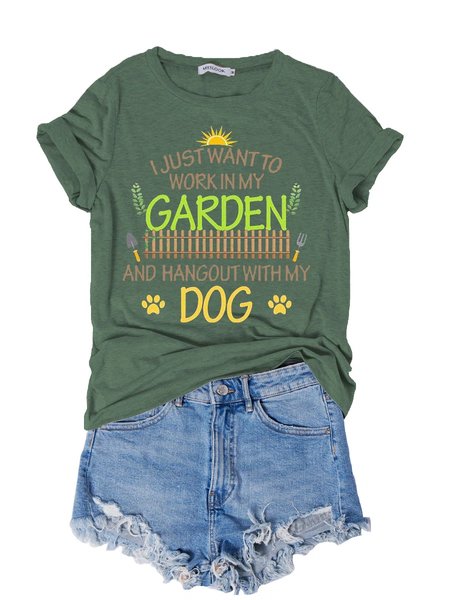 I Just Want Yo Work In My Garden And Hangout With My Dog Paw Tee, Army green, T-shirts
I Just Want Yo Work In My Garden And Hangout With My Dog Paw Tee, Army green, T-shirts