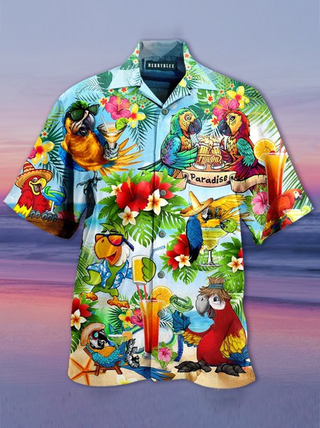 Men's Fun National Style Short Sleeve Casual Loose Shirt, Blue, Men's Floral shirt
Men's Fun National Style Short Sleeve Casual Loose Shirt, Blue, Men's Floral shirt