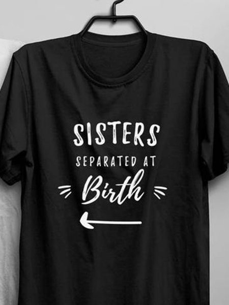 Sister Separated At Birth Couple T-Shirts, Black, Sister T-shirts