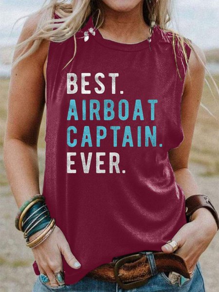Best Airboat Women's Sleeveless Shirt, Wine red, Tank Tops