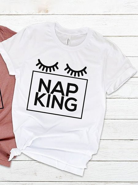 Cotton-Blend Couple T-Shirts, White, Sister T-shirts