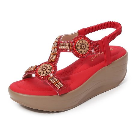 Summer Holiday Sandals, Red, Shoes