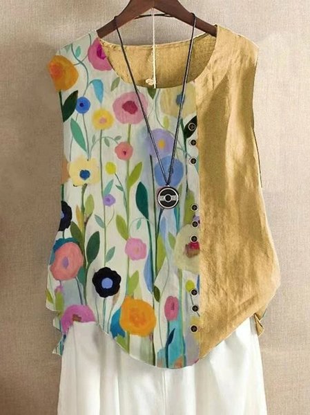 Casual Shift Shirts & Tops, Yellow, Tops